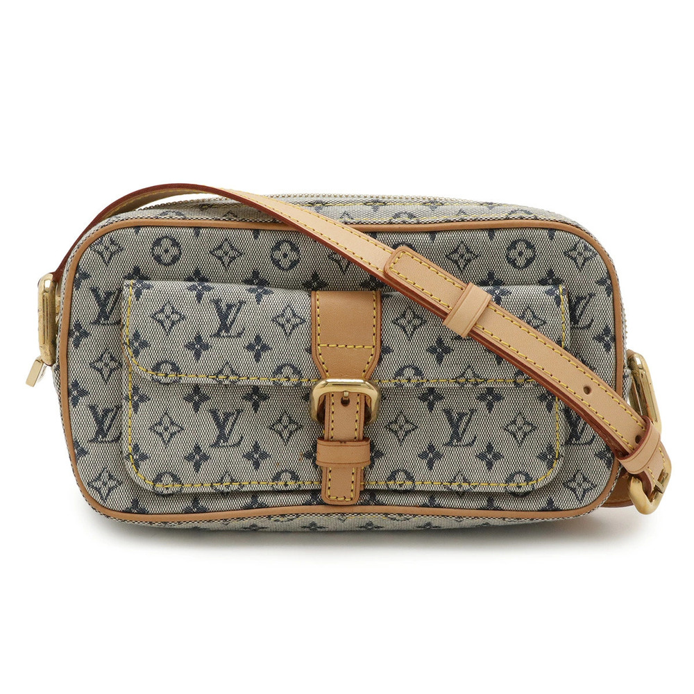 LOUIS VUITTON Monogram Juliette Crossbody Bag Canvas Leather Blue
